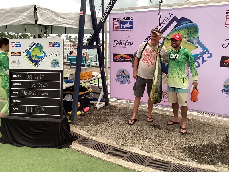 Image of a Dorado caught by Jairo Elizondo on team Team Visite Quepos at the 2023 DORADO DERBY